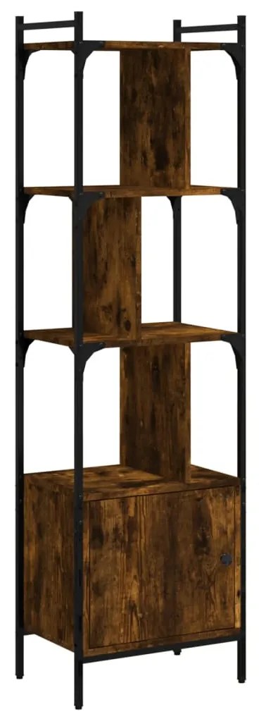 vidaXL Bibliotecă cu ușă stejar fumuriu 44,5x30x154,5 cm lemn compozit
