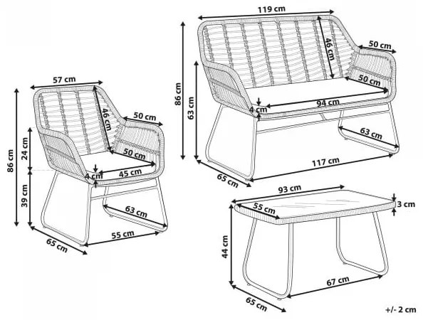 Set mobilier de gradina MARBELLA