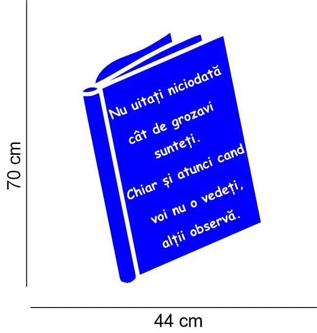 Sticker perete Citat motivational carte 3