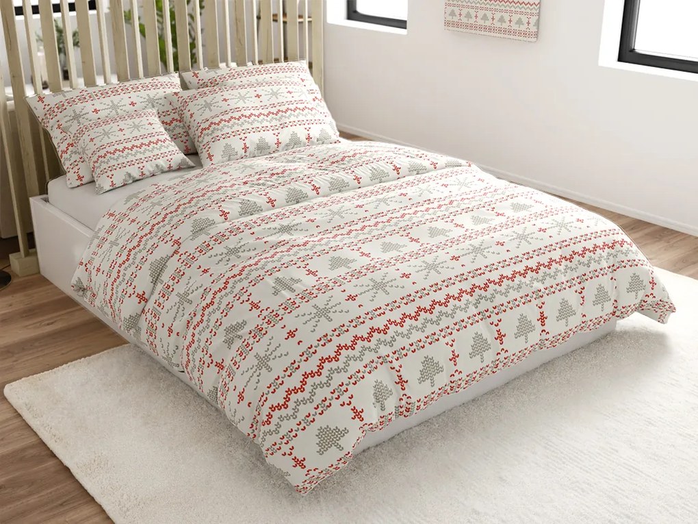 Lenjerie de pat din bumbac NORDIC JOY albă Dimensiune lenjerie de pat: 70 x 90 cm | 140 x 200 cm