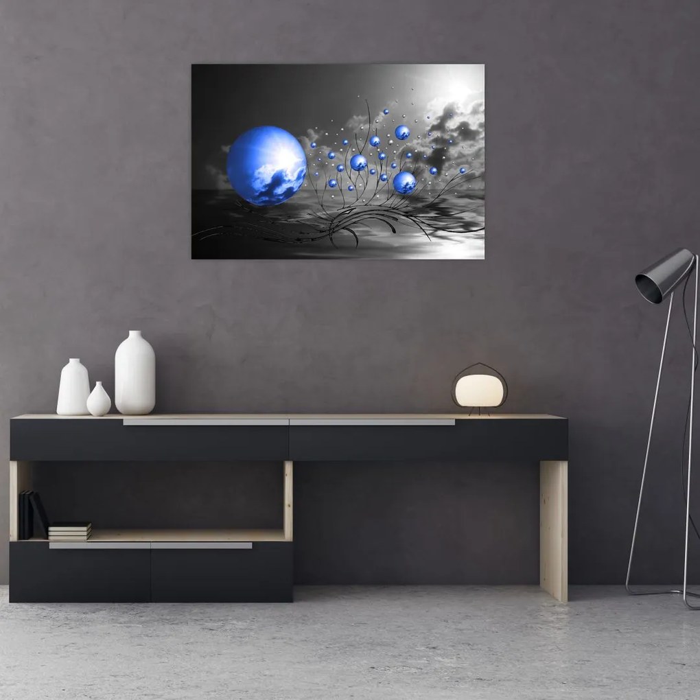 Tabloul bilelor albastru închis (90x60 cm)