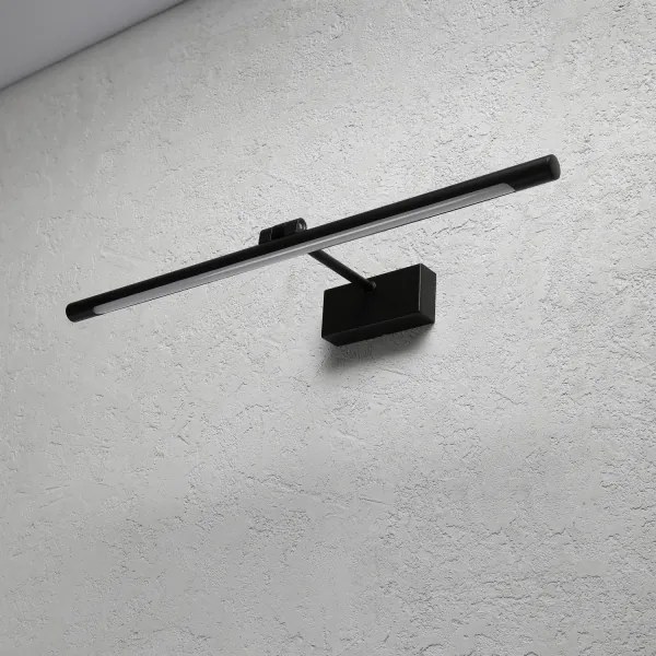 Lampă LED pentru oglindă de baie MIRROR, 8W/230V, 4000K, IP44, 60 cm, negru