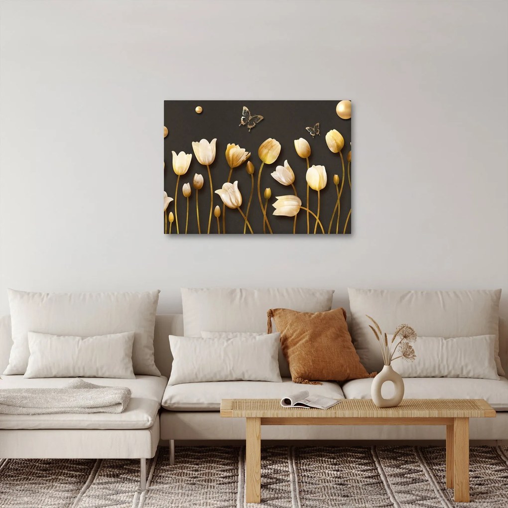 Tablou - Lalele - abstract (70x50 cm)