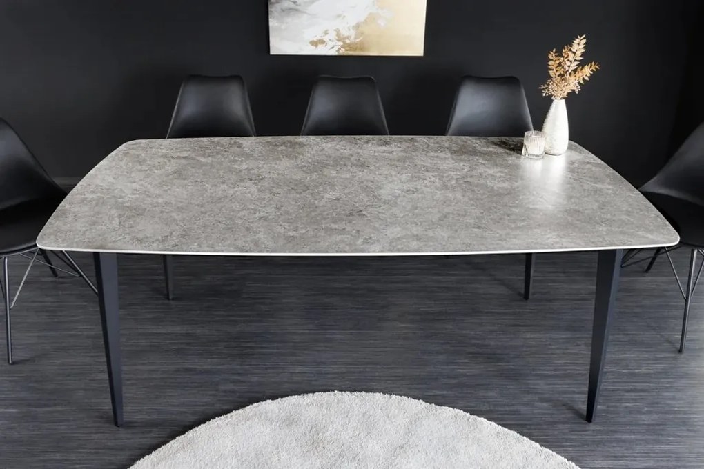 Masa dining design modern Milano gri 180x90cm