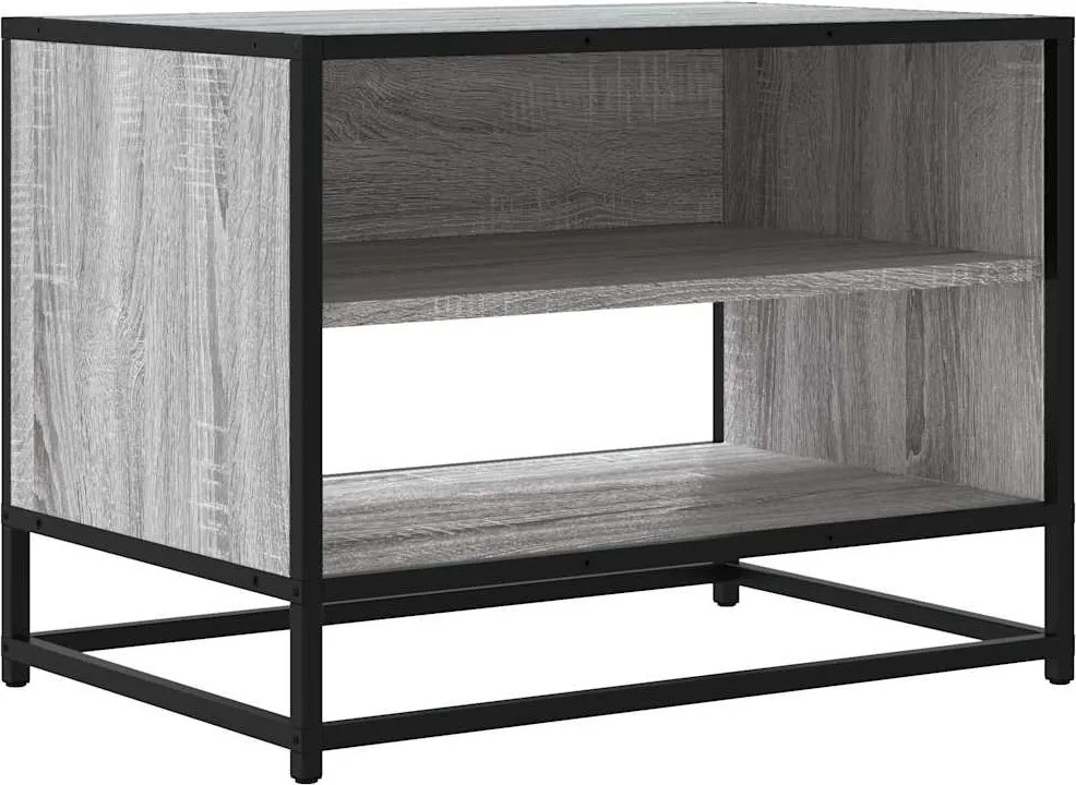 vidaXL Dulap TV, gri sonoma, 61x40x46 cm, lemn prelucrat și metal