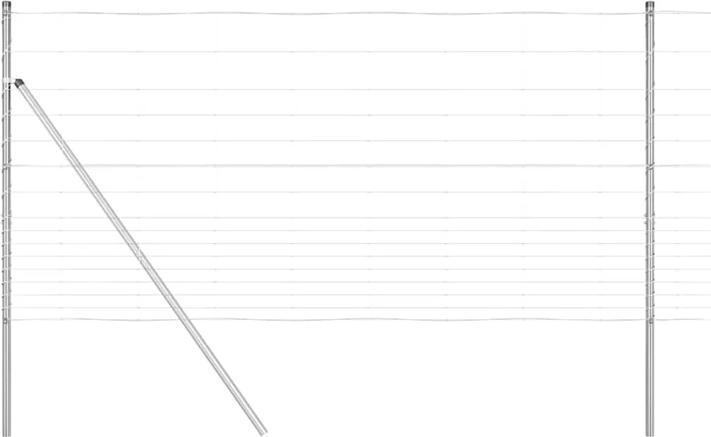 vidaXL Stâlp de gard. Galvanizat 25 x 1,2 m Oțel