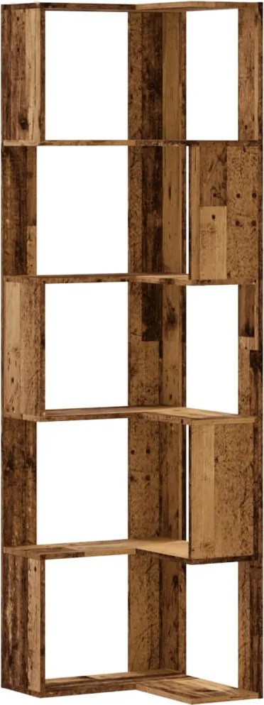 vidaXL Bibliotecă 5 niveluri lemn vechi 50x50x179cm lemn prelucrat