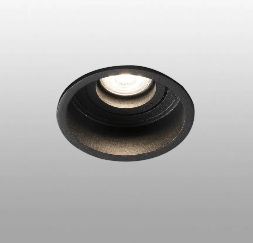 Rama Spot incastrabil tavan fals IP44 HYDE Black orientable round 40119