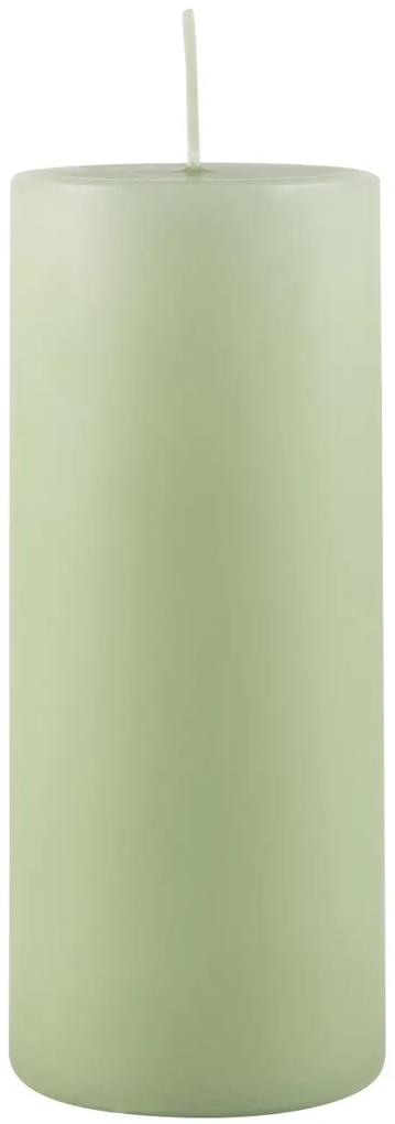 IB Laursen Lumanare decorativa cilindrica verde, LIGHT GREEN 15 cm