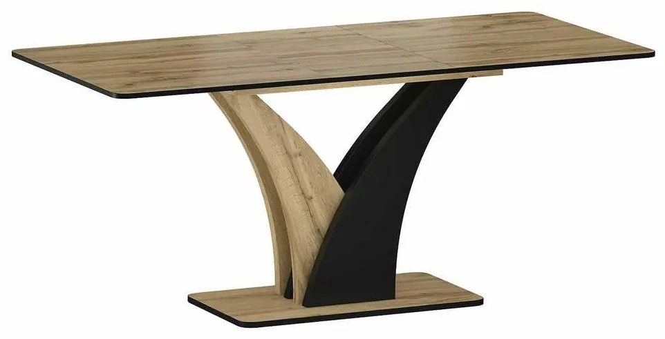 Masă de bucătărie Artem, stejar artisan / negru