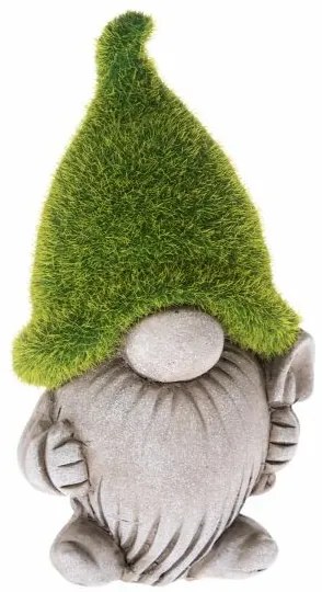 Gnom de grădină cu lopată, ceramică, 10,5 x 18,5 x 8,5 cm