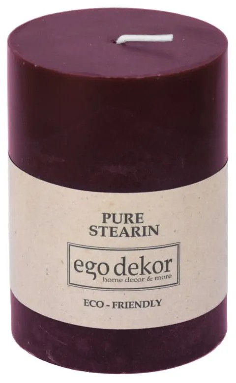 Lumânare Eco candles by Ego dekor Friendly, durată ardere 37 h, vișiniu