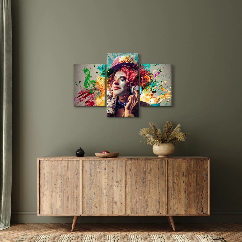 Tablou - Artista cu căști (90x60 cm)