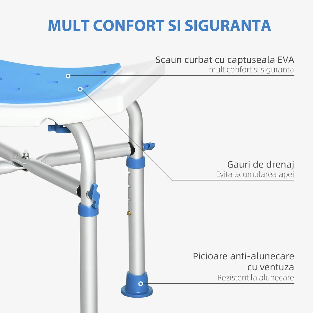 Scaun de dus HOMCOM, reglabil pe inaltime cu spatar si brate captusite, alb | Aosom Romania