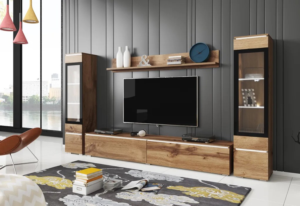 Expedo Set mobilier VIPER II, alb/alb luciu