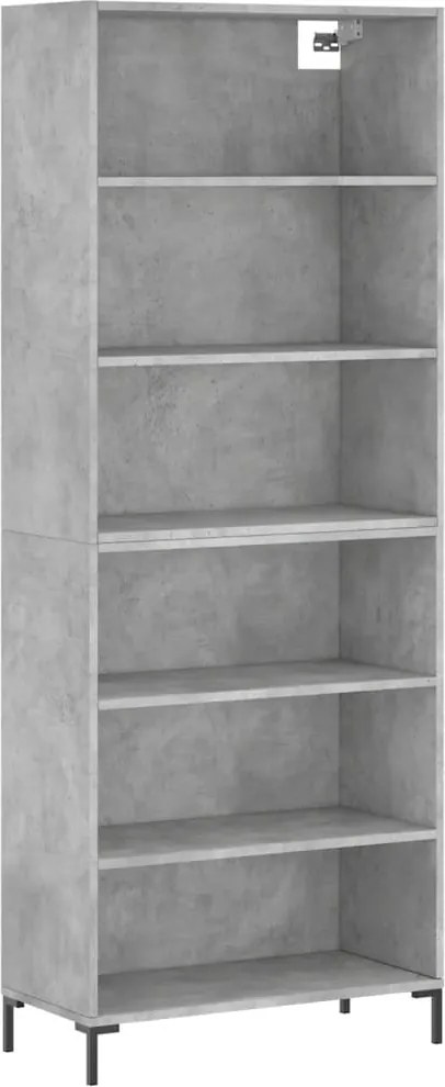vidaXL Dulap înalt, gri beton, 69,5x32,5x180 cm, lemn compozit