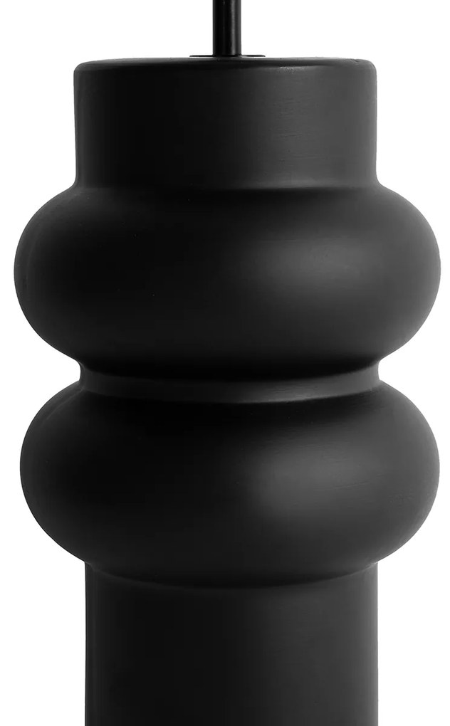 Lampa de masă de design din ceramică neagră 17 cm fără abajur - Alisia