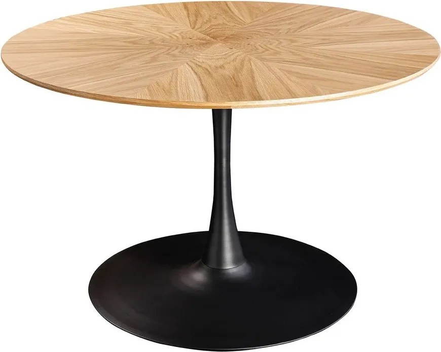 Masa rotunda cu furnir de stejar ATELIER 120cm