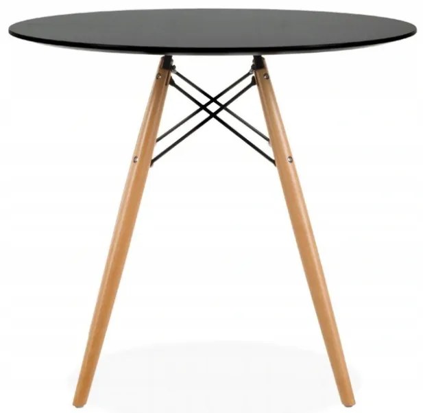Masă rotundă ANELLO Black 80 cm
