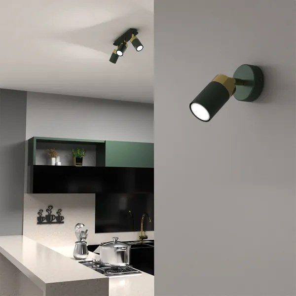 Spot de perete Brilagi POKER 1xGU10/25W/230V verde