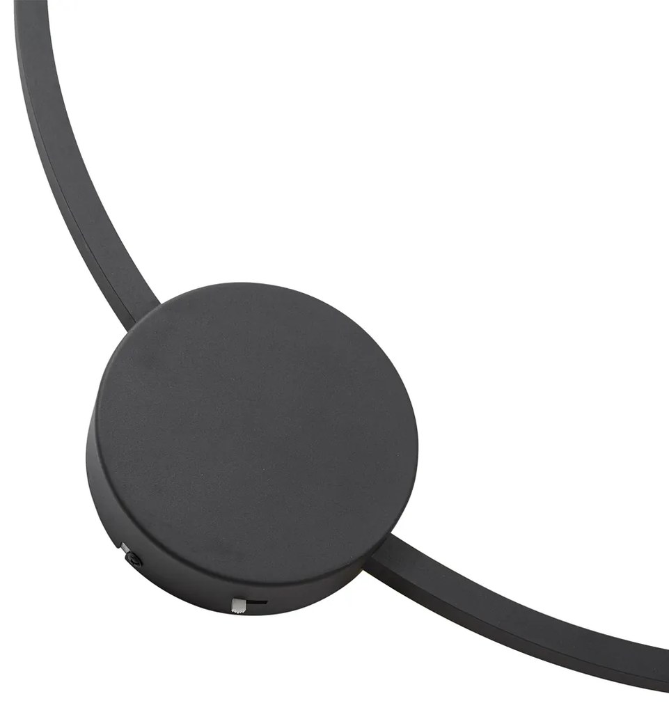 Lampă de perete de designer neagră 67 cm, inclusiv LED, dimabilă în 3 trepte - Anello
