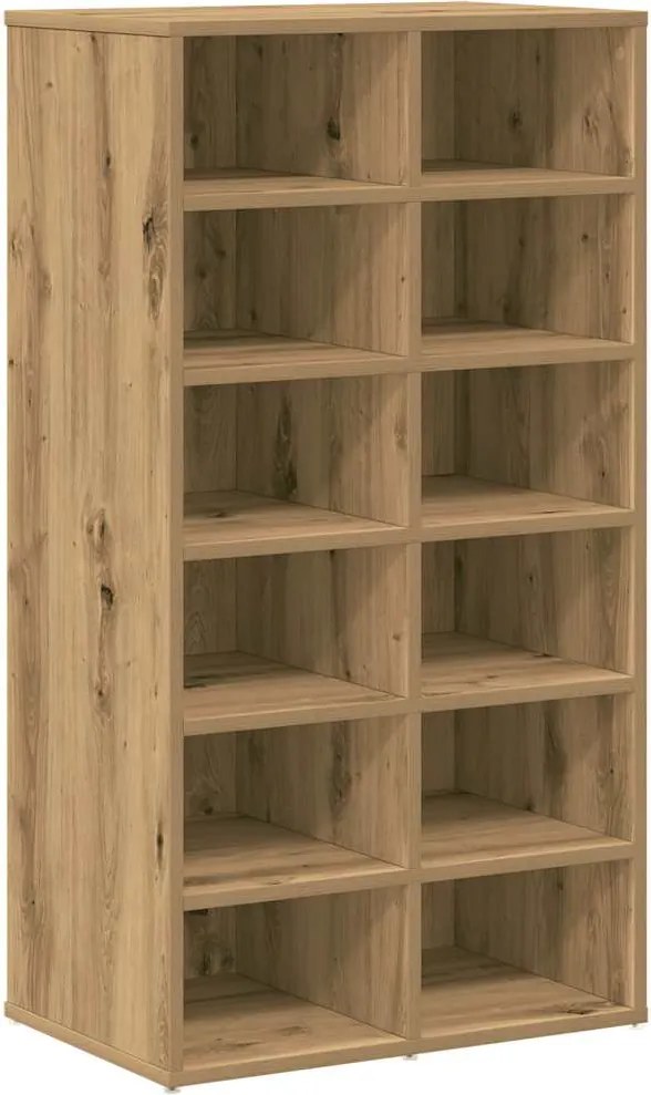 vidaXL Pantofar, Stejar artizanal, 54x34x100,5 cm, lemn compozit