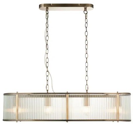 Lustră pe lanț Endon 110945 RIDGETON 4xE14/6W/230V alamă/transparent