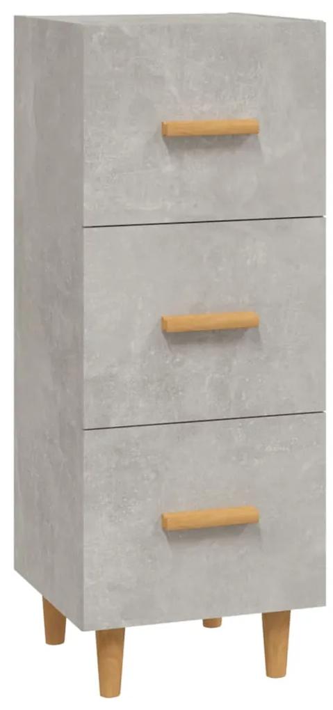 812343 vidaXL Servantă, gri beton, 34,5x34x90 cm, lemn compozit