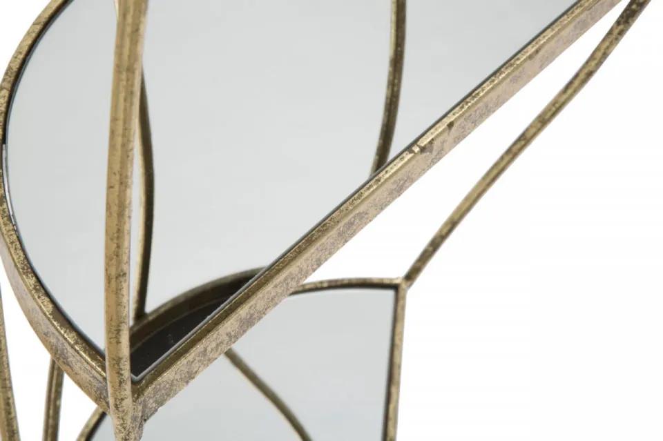 Masuta auxiliara aurie din metal, ∅ 38 cm, Twisty Mauro Ferretti