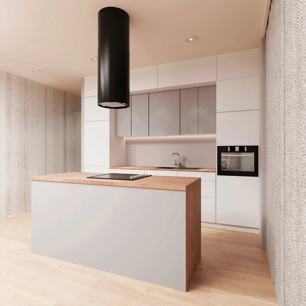 Hotă de bucătărie cilindrică Shadow Black 190 W