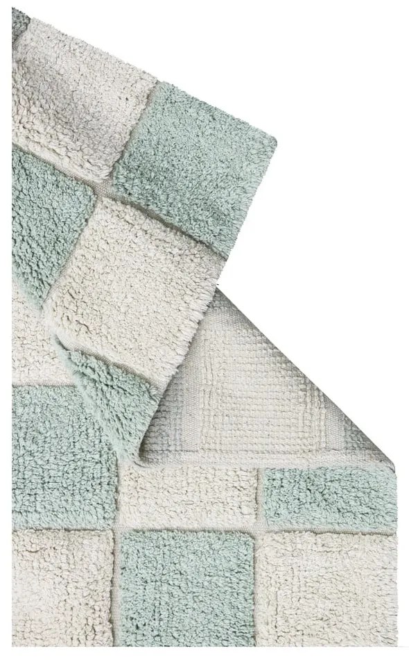 Covor albastru deschis/crem lavabil/țesut manual din bumbac 120x160 cm Kitchen Tiles Blue Sage – Lorena Canals