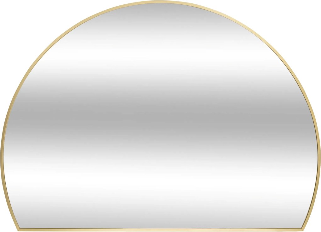 Oglindă semicirculară pentru hol ALICE, cadru metalic, 90 x 65 cm, aurie