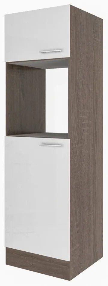 Dulap de cămară Yorki anii '60, corp din stejar Yorki cu față alb satinat