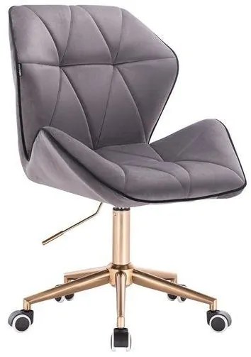 HR212K Scaun Grafit Catifea Bază Aurie