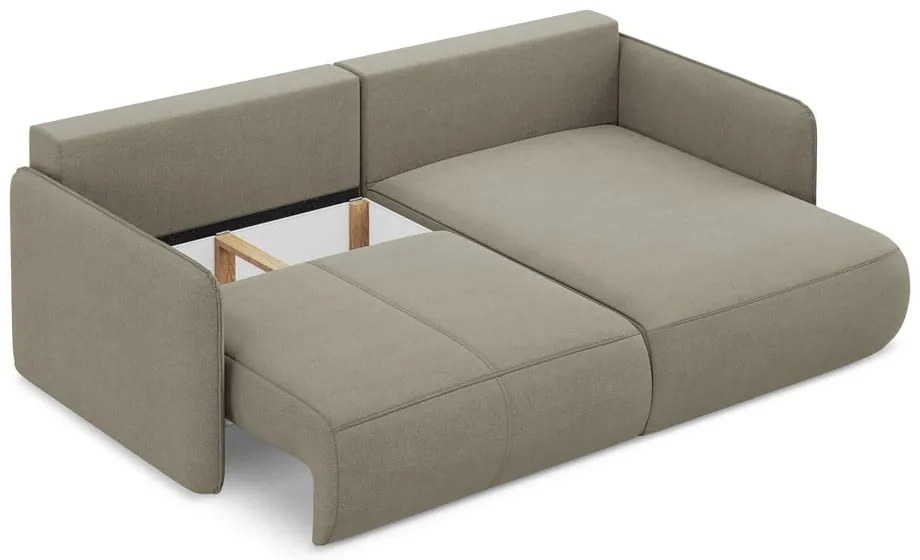 Colțar bej extensibil/cu spațiu de depozitare (cu colț pe partea dreaptă) Nanea – Makamii