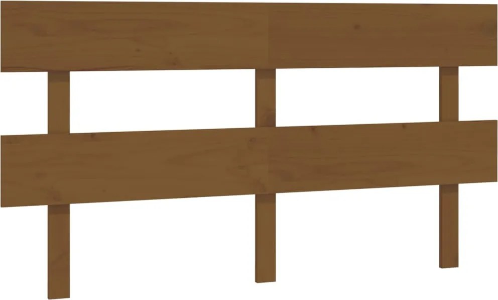 vidaXL Tăblie de pat, maro miere, 154x3x81 cm, lemn masiv de pin
