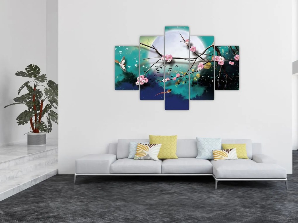 Tablou - Copac,grafic (150x105 cm)