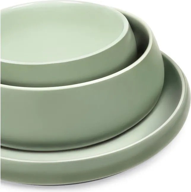 Farfurii verzi 4 buc. din gresie ø 22 cm Aura Rondo – Bonami Selection