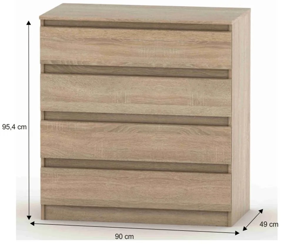 Comodă HANY NEW 004, stejar sonoma