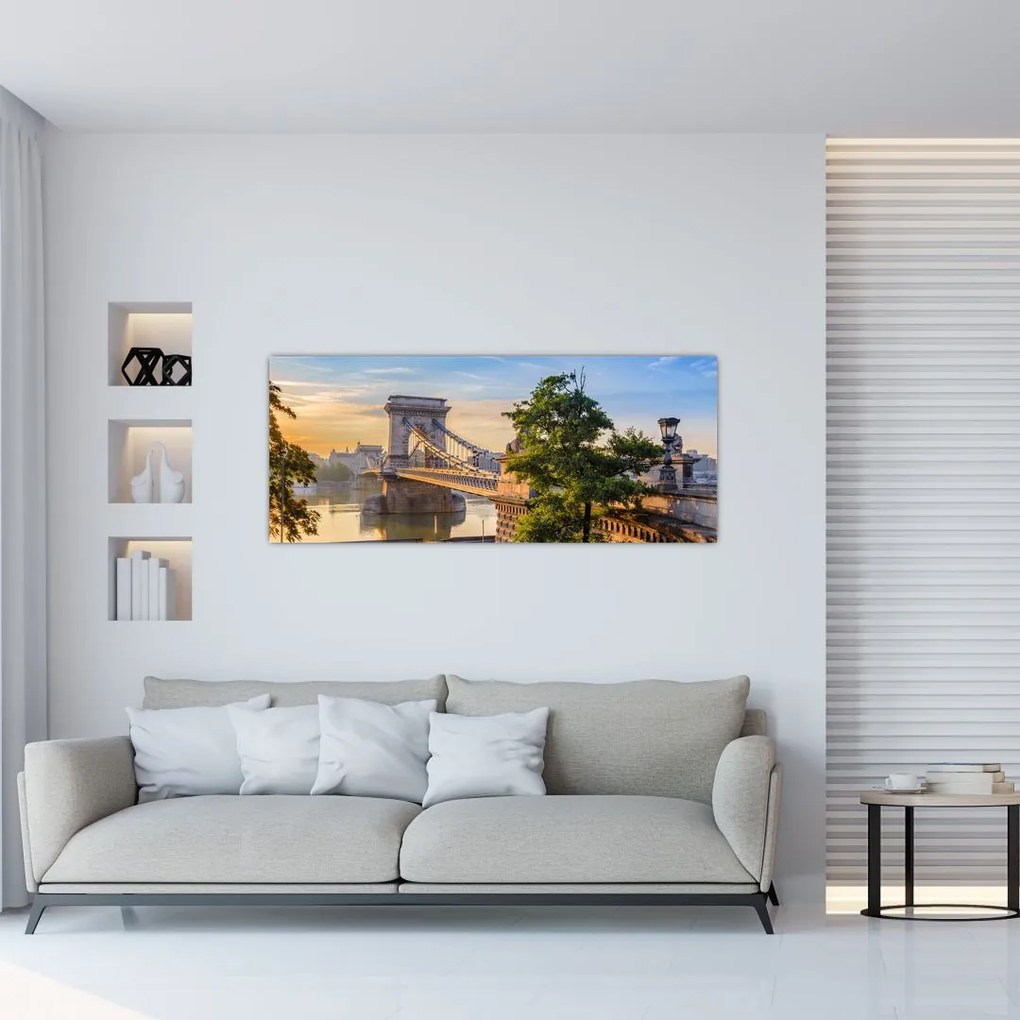 Tablou - Pod peste râu, Budapesta, Ungaria (120x50 cm)