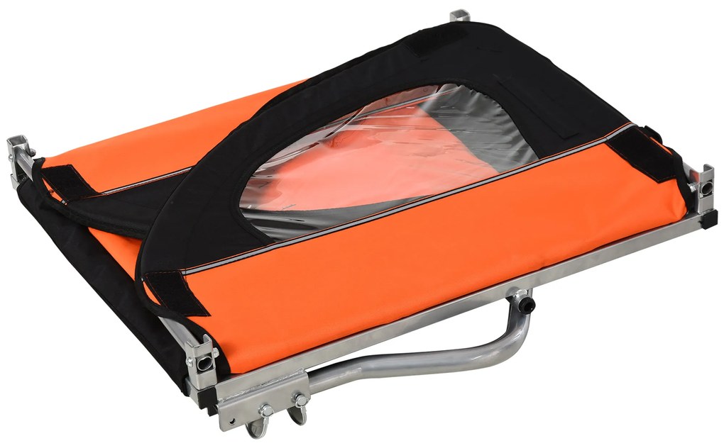 HOMCOM Remorca Bicicleta Copii cu 2 Locuri, Portocaliu | Aosom Ro