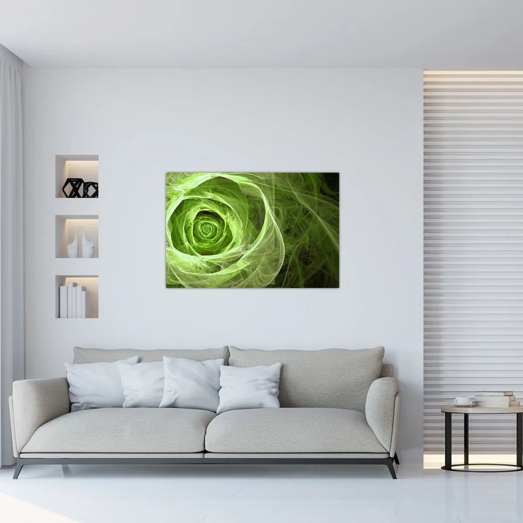 Tablou - Abstract Rose Green (90x60 cm)