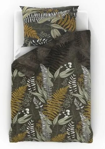 Lenjerie de pat Kvalitex Satin Luxury CollectionFern brown , 140 x 220 cm, 70 x 90 cm
