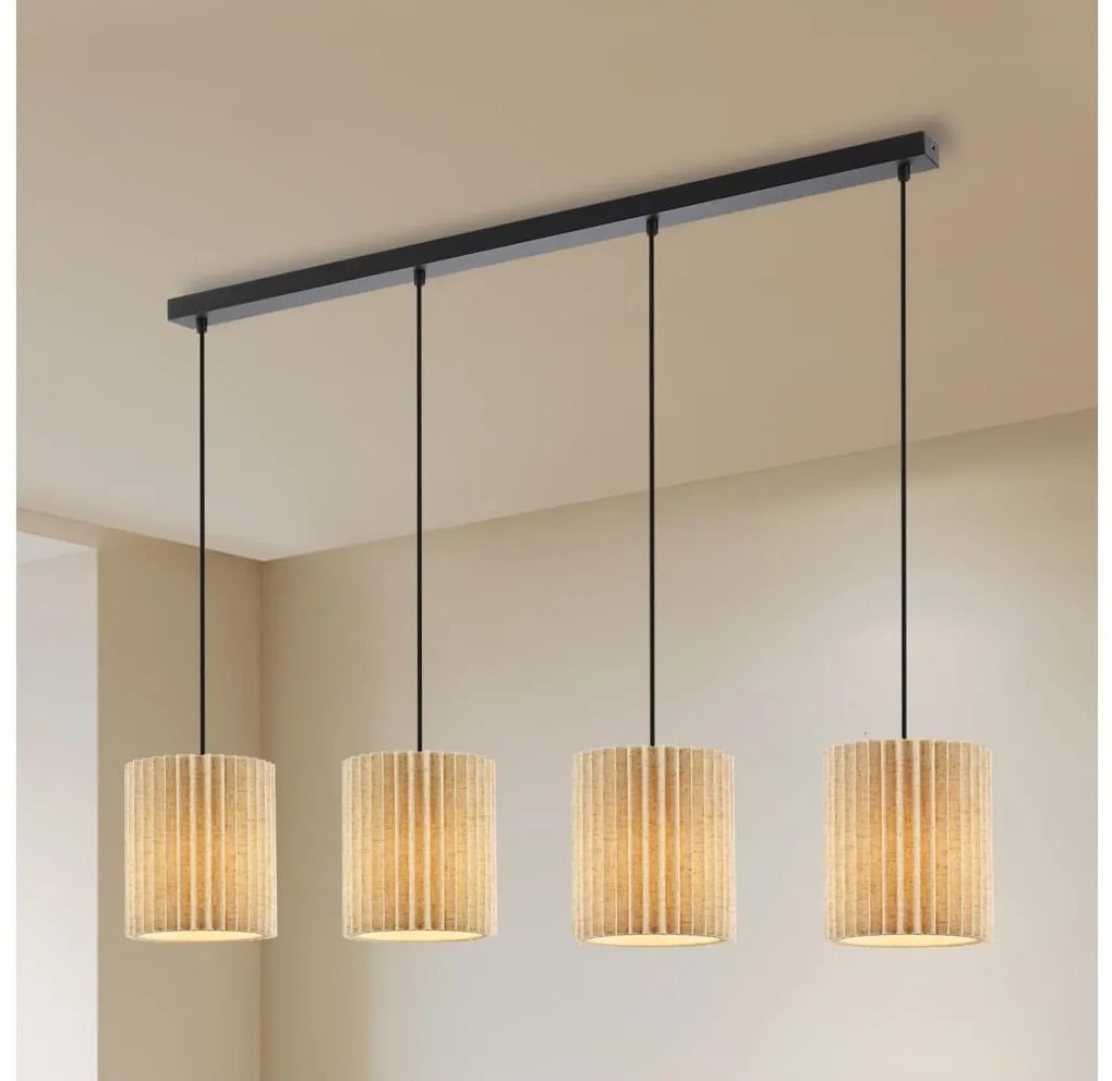 Brilagi - Lustră suspendată pe cablu NORDIC WAVE 4xE27/15W/230V in/negru