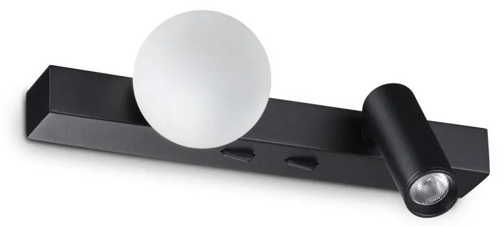 Aplica LED stil minimalist Ping pong ap negru