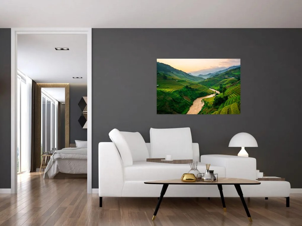 Tablou - Terase de orez II. (90x60 cm)