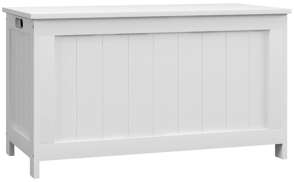 HOMCOM Cutie de depozitare, Cutie de depozitare pentru jucării, MDF, 2 mânere, 81 x 40 x 46 cm, Alb | Aosom Romania