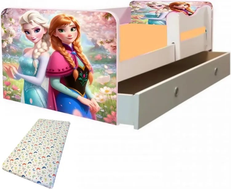 Junior Frozen cu saltea si sertar