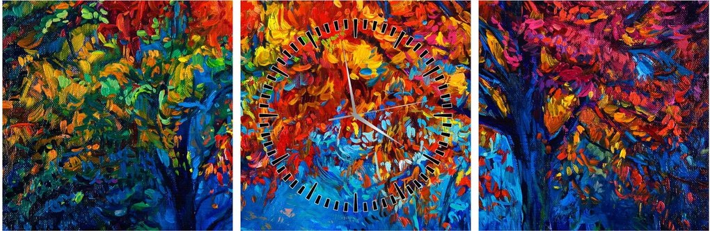 Tablou cu pictura naturii (cu ceas) (90x30 cm)