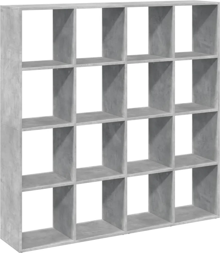 vidaXL Bibliotecă, gri beton, 137,5x29x137,5 cm, lemn prelucrat